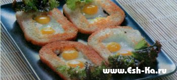 Перепелиные яйца в хлебе
